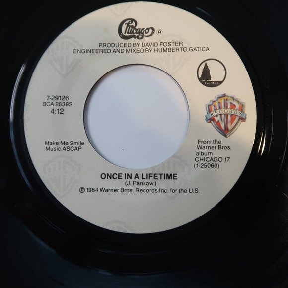 Chicago You're The Inspiration & Once In A Lifetime 45 RPM 7" Vinyl Record 1984 - Picture 2 of 4